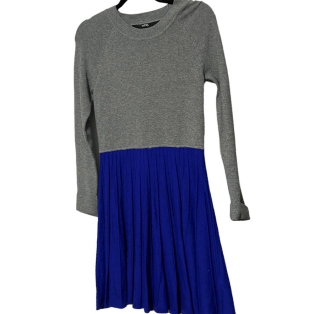 Cut 25 cobalt blue and gray sweater wool blend  dress Size S
